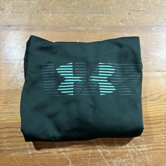 Under Armour ColdGear Hoodie Men’s Small Black Big Logo Fleece Pullover S - Picture 1 of 8